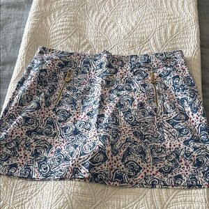 Lilly Pulitzer Blue and Pink Mini Skort